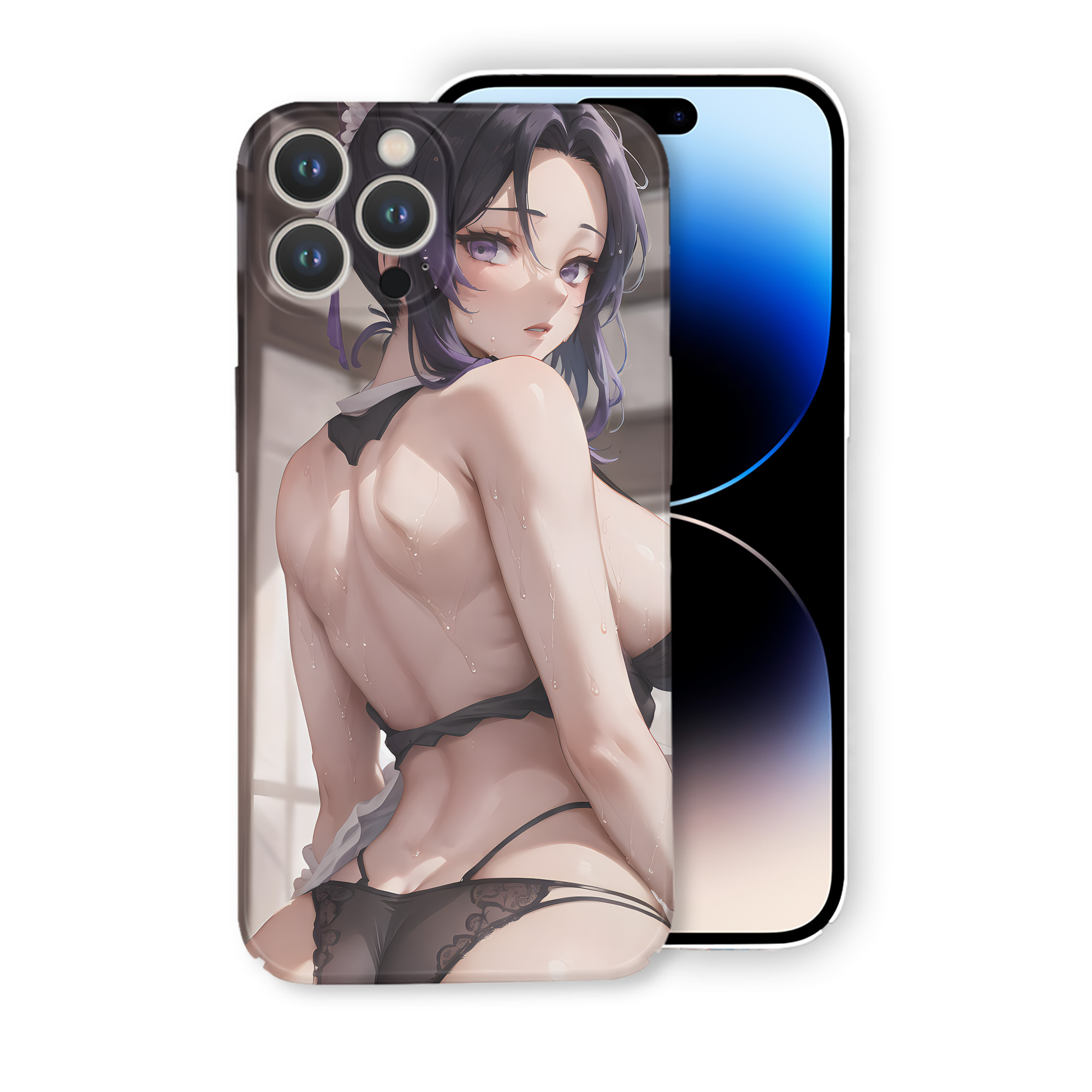 （画像用） 鬼滅の刃（きめつのやいば）蟲柱-胡蝶 しのぶ／こちょう しのぶ Kochou Shinobu 【iPhone 14シリーズ対応】ハードケース